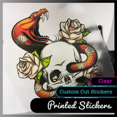 Clear stickers printed full colour