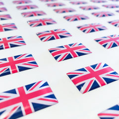 british flag domed stickers