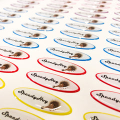 domed resin oval custom stickers