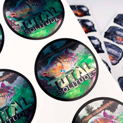 Polished Metallic Round or Square Stickers - Multiple Sizes and Quantities to choose from.
