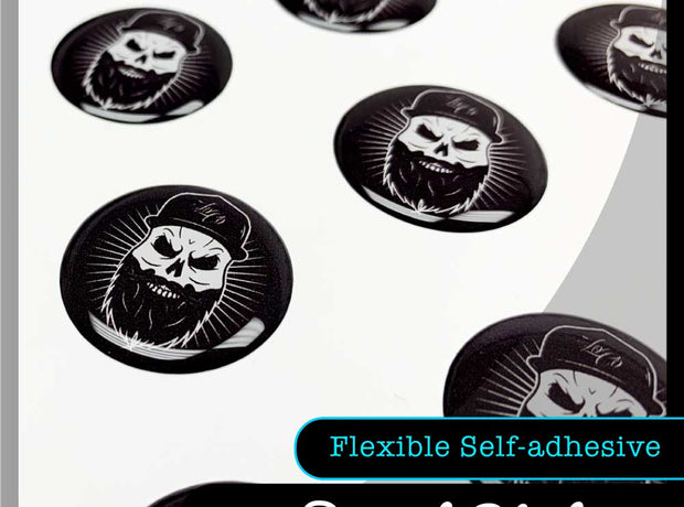 Custom Domed Resin Stickers  - Cut to Any Shape or Size