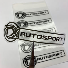 Shape cut sticker. Printed on clear.