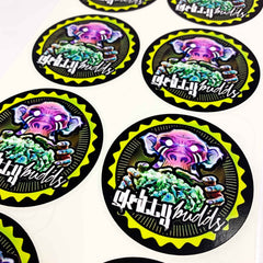 Laminated Custom round stickers - Many sizes and finishes to choose from.