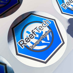 Polished Metallic Round or Square Stickers - Multiple Sizes and Quantities to choose from.