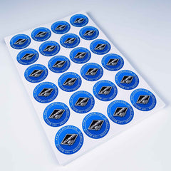 Laminated Custom round stickers - Many sizes and finishes to choose from.