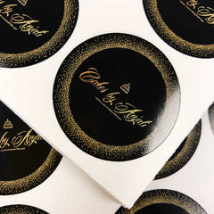 Laminated Custom round stickers - Many sizes and finishes to choose from. - Smash signs ltd