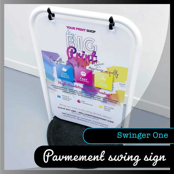 Pavement Swing Sign