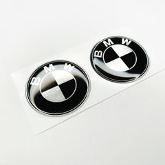 bmw brushed stickers wheel badges