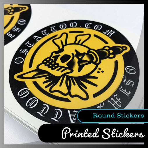 Custom Round stickers - Many sizes and finishes to choose from. - Smash signs ltd