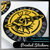 Custom Round stickers - Many sizes and finishes to choose from.